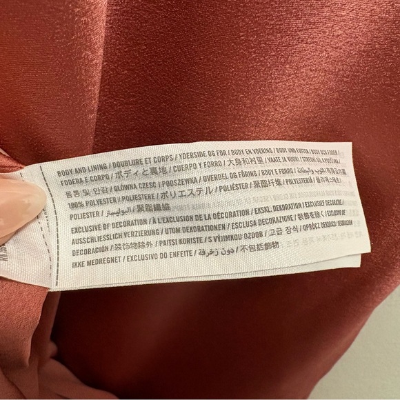 Abercrombie & Fitch Satin Slip Tank Dress XS Dusty Rose Midi Y2K - Picture 5 of 14